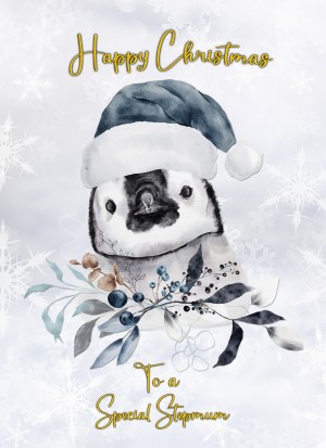Christmas Card For Stepmum (Penguin)