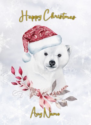 Personalised Christmas Card (Polar Bear)