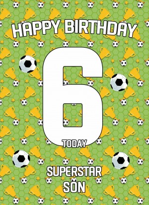 6th Birthday Football Card for Son