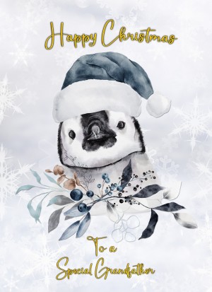 Christmas Card For Grandfather (Penguin)
