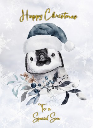 Christmas Card For Son (Penguin)