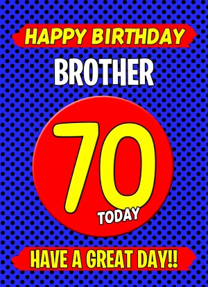 Brother 70th Birthday Card (Blue)