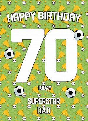 70th Birthday Football Card for Dad