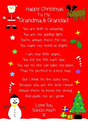 from The Grandkids Christmas Verse Poem Greeting Card (Grandma & Grandad)
