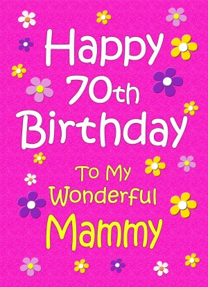 Mammy 70th Birthday Card (Pink)