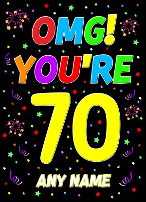 Personalised 70th Birthday Card (OMG)