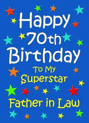 Father in Law 70th Birthday Card (Blue)