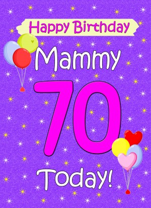 Mammy 70th Birthday Card (Lilac)