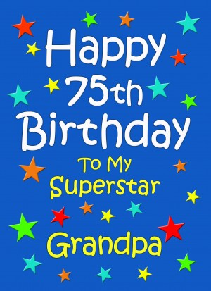 Grandpa 75th Birthday Card (Blue)
