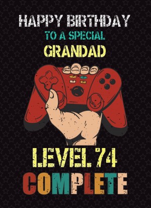 Grandad 75th Birthday Card (Gamer, Design 3)