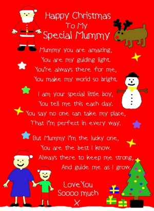 from The Kids Christmas Verse Poem Greeting Card (Special Mummy, from Son)