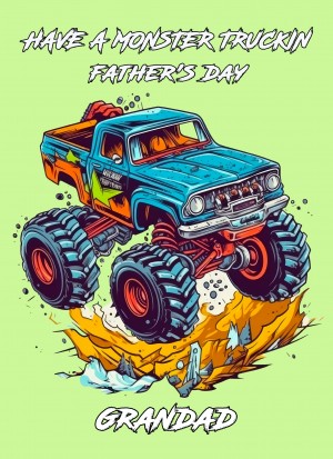 Monster Truck Fathers Day Card for Grandad