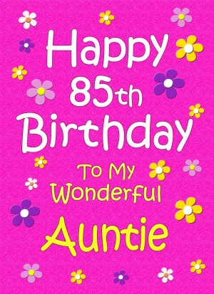 Auntie 85th Birthday Card (Pink)