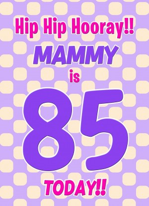 Mammy 85th Birthday Card (Purple Spots)