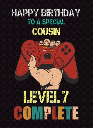Cousin 8th Birthday Card (Gamer, Design 3)
