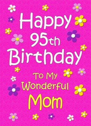 Mom 95th Birthday Card (Pink)