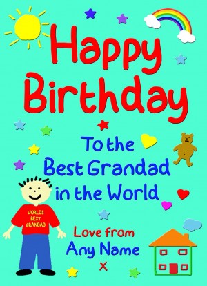 Personalised from The Kids Birthday Card (Grandad, Green)