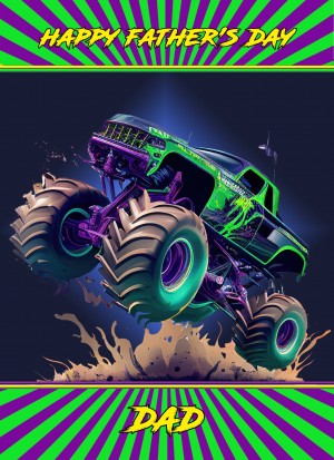 Monster Truck Fathers Day Card for Dad