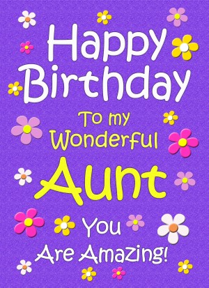 Aunt Birthday Card (Purple)