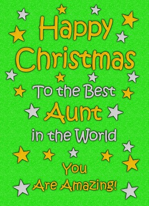 Aunt Christmas Card (Green)