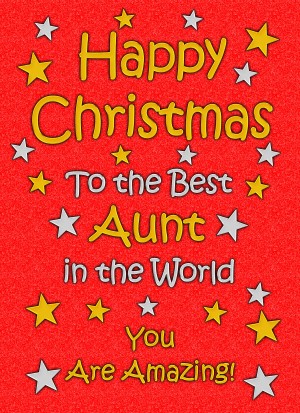 Aunt Christmas Card (Red)