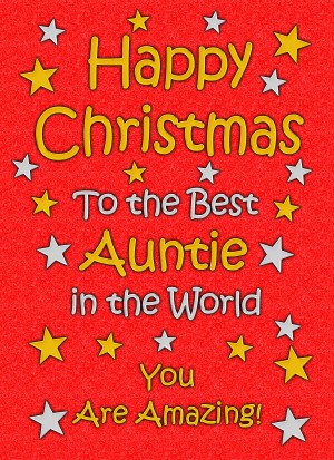 Auntie Christmas Card (Red)