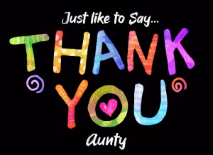 Thank You 'Aunty' Greeting Card