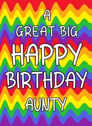 Happy Birthday 'Aunty' Greeting Card (Rainbow)
