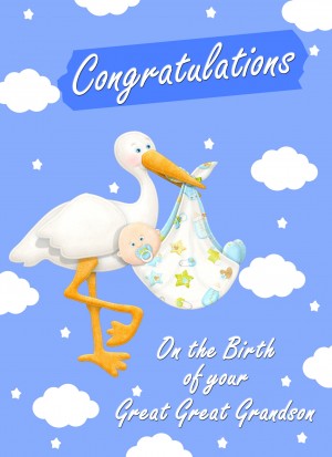 Congratulations Birth Great Great Grandson Card