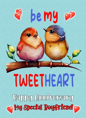 Funny Pun Romantic Anniversary Card for Boyfriend (Tweetheart)
