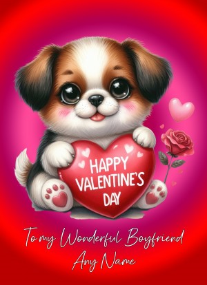 Personalised Valentines Day Card for Boyfriend (Dog)