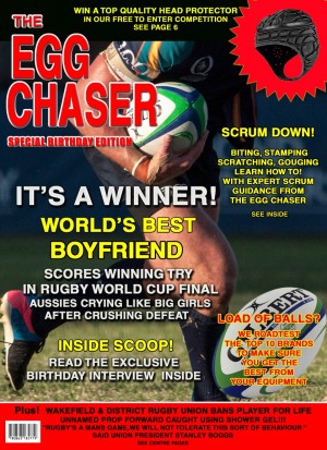 Rugby Boyfriend Birthday Card Magazine Spoof