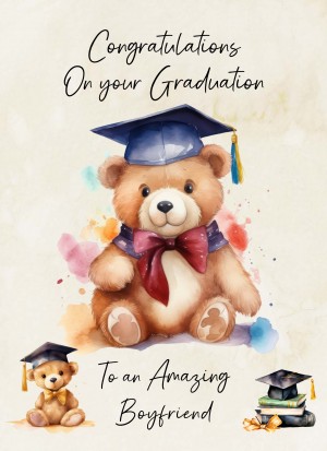 Graduation Passing Exams Congratulations Card For Boyfriend (Design 4)