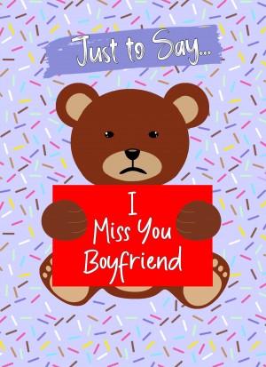 Missing You Card For Boyfriend (Bear)
