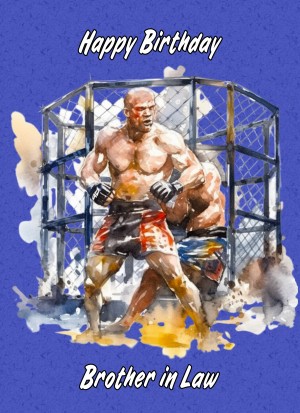 Mixed Martial Arts Birthday Card for Brother in Law (MMA, Design 1)