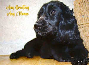 Personalised Cocker Spaniel Art Greeting Card (Birthday, Christmas, Any Occasion)