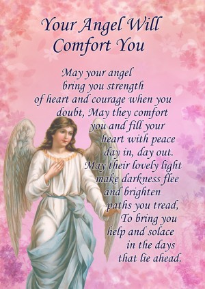 Angel of Comfort Poem Verse Greeting Card