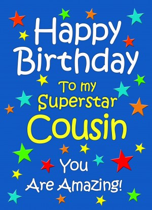 Cousin Birthday Card (Blue)