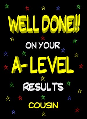 Congratulations A Levels Passing Exams Card For Cousin (Design 2)