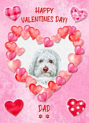 Labradoodle Dog Valentines Day Card (Happy Valentines, Dad)