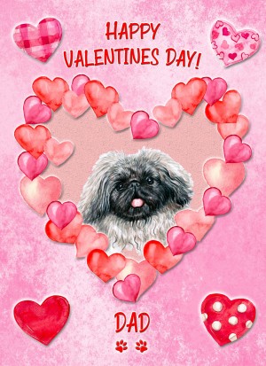 Pekingese Dog Valentines Day Card (Happy Valentines, Dad)