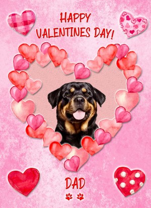 Rottweiler Dog Valentines Day Card (Happy Valentines, Dad)