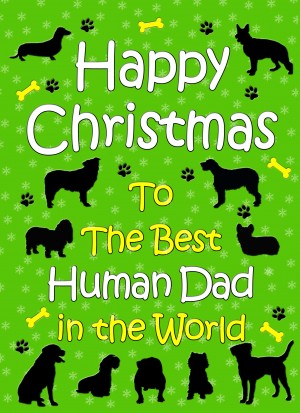 From The Dog  Christmas Card (Human Dad, Green)