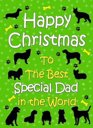 From The Dog  Christmas Card (Special Dad, Green)
