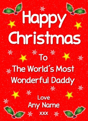 Personalised 'Daddy' Christmas Greeting Card