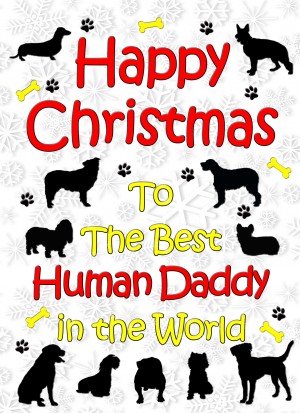 From The Dog  Christmas Card (Human Daddy, White)