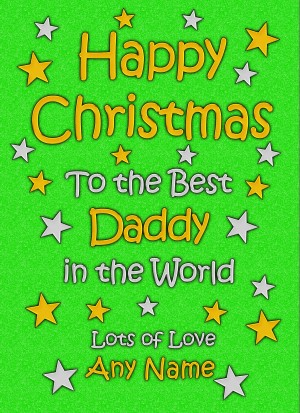 Personalised Daddy Christmas Card (Green)