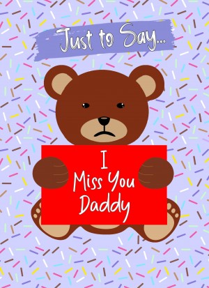 Missing You Card For Daddy (Bear)