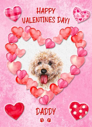 Cockapoo Dog Valentines Day Card (Happy Valentines, Daddy)