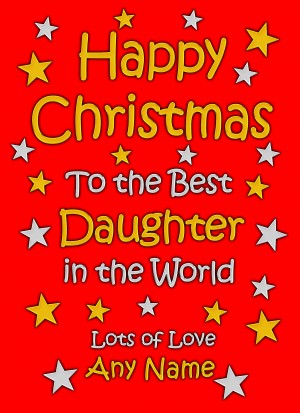 Personalised Daughter Christmas Card (Red)